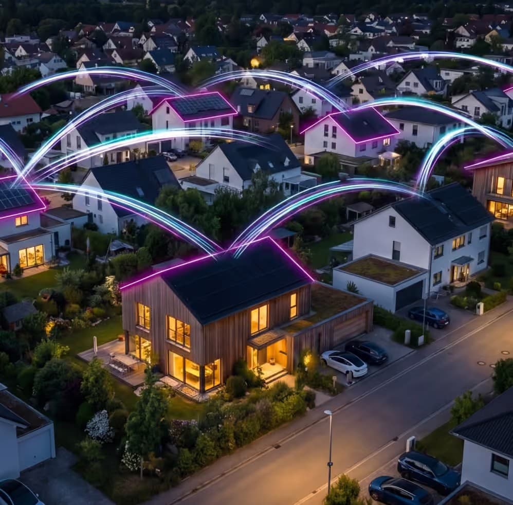 Connected home with solar PV, battery storage, heat pump and electric car
